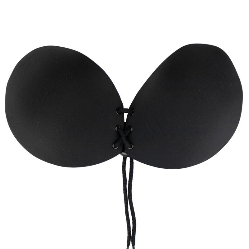 BYE-BRA - SOUTIEN-GORGE ADHÉSIF ENTRELAÇÉ NOIR CUP A