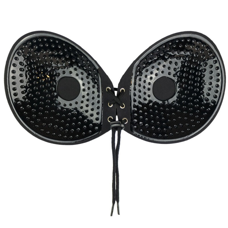BYE-BRA - SOUTIEN-GORGE ADHÉSIF ENTRELAÇÉ NOIR CUP A