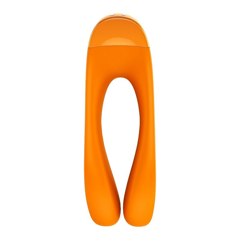 SATISFYER - VIBRATEUR À DOIGTS CANDY CANE ORANGE