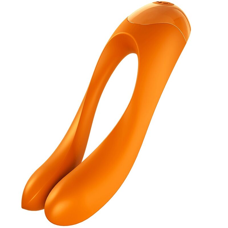 SATISFYER - VIBRATEUR À DOIGTS CANDY CANE ORANGE