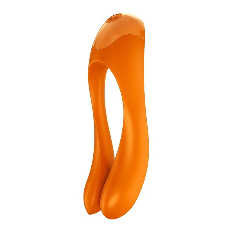 SATISFYER - VIBRATEUR À DOIGTS CANDY CANE ORANGE