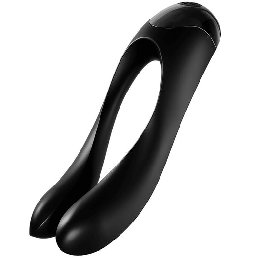 SATISFYER - VIBRATEUR À DOIGTS CANDY CANE ORANGE
