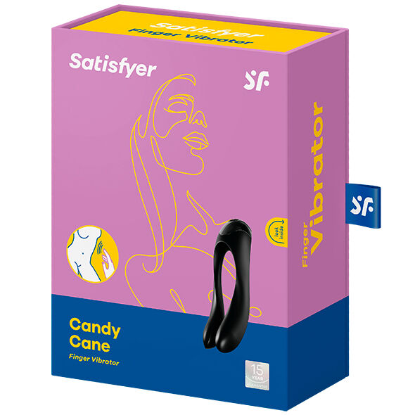 SATISFYER - VIBRATEUR À DOIGTS CANDY CANE ORANGE