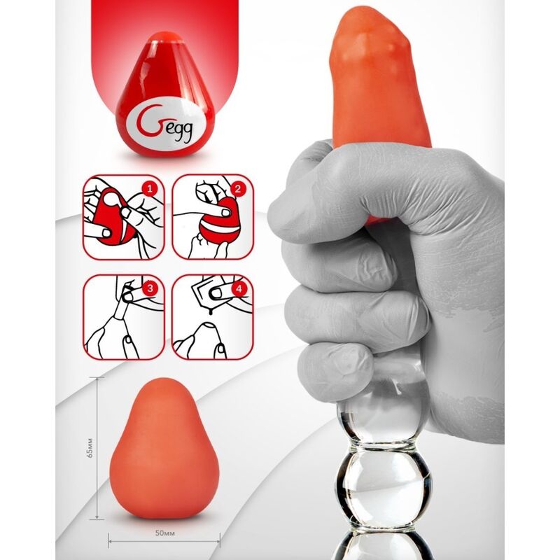 G-VIBE - MASTURBATEUR OEUF ROUGE RÉUTILISABLE
