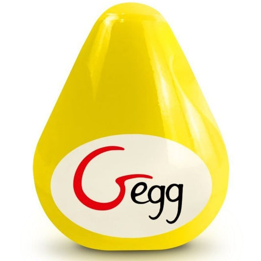 G-VIBE - ŒUF MASTURBATEUR TEXTURÉ JAUNE RÉUTILISABLE