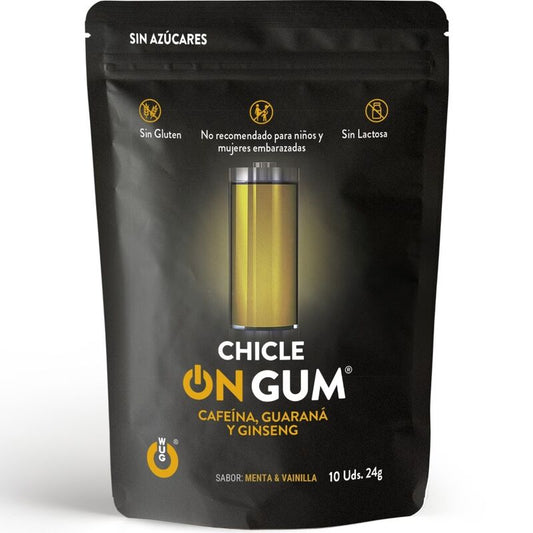 WUG GUM - SUR CAFÉINE, GINSENG ET GOMME GUARANA 10 UNITÉS