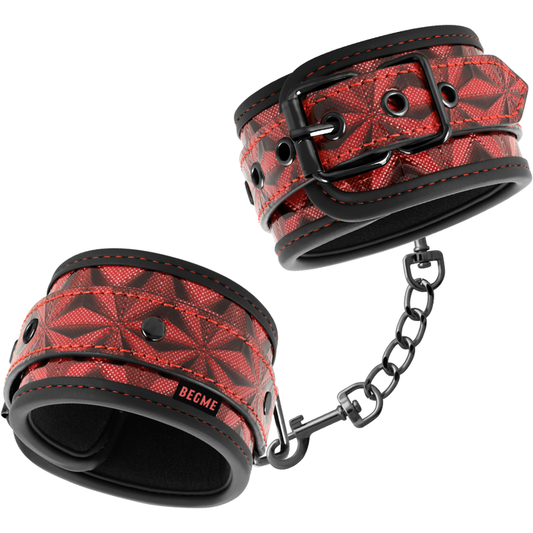 BEGME - MENOTTES PREMIUM ÉDITION ROUGE AVEC DOUBLURE NÉOPRÈNE