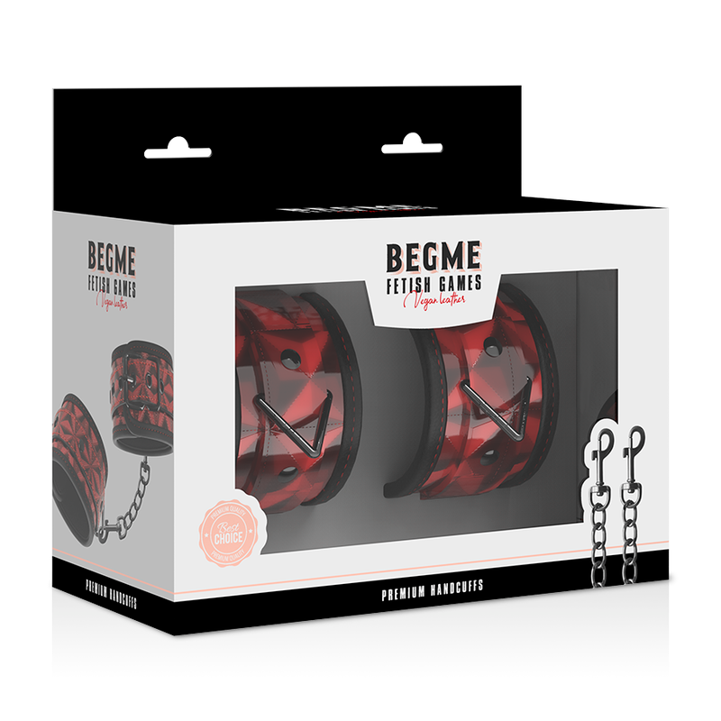 BEGME - MENOTTES PREMIUM ÉDITION ROUGE AVEC DOUBLURE NÉOPRÈNE