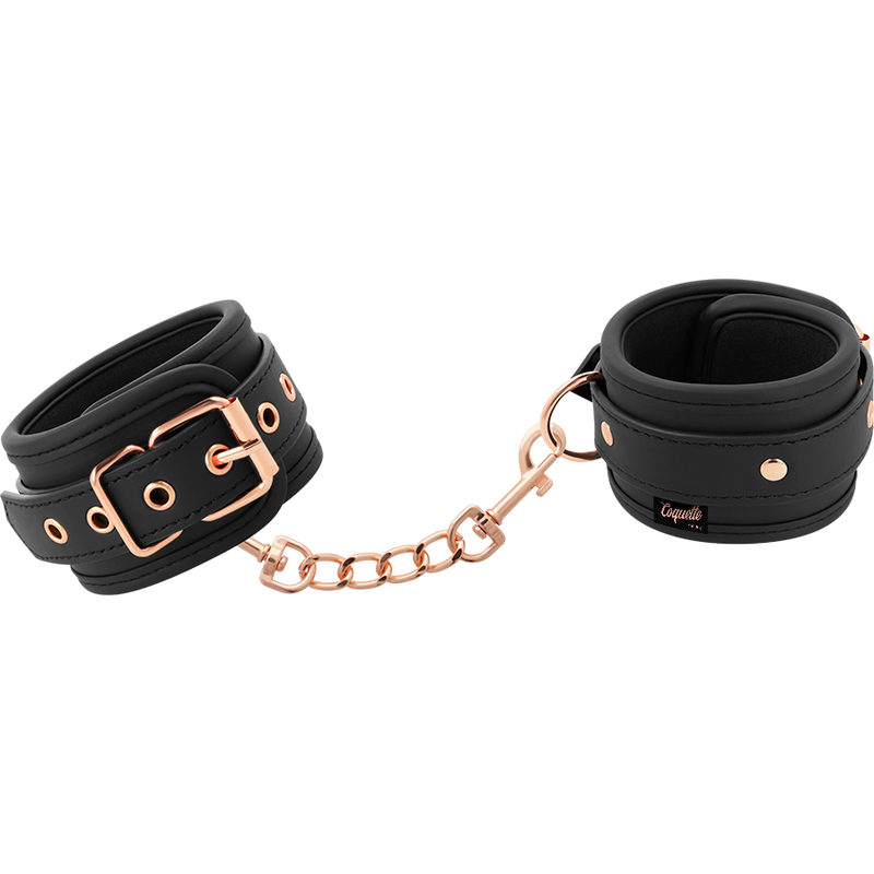 COQUETTE CHIC DESIRE - MENOTTES EN CUIR MOTIF VÉGAN AVEC DOUBLURE EN NOPRÈNE