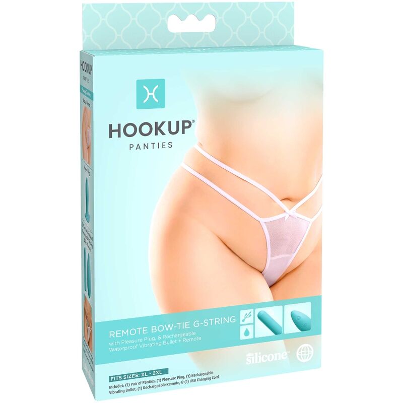 HOOK UP CULOTTES - NŒUD PAPILLON À DISTANCE G-STRING TAILLE XL/XXL