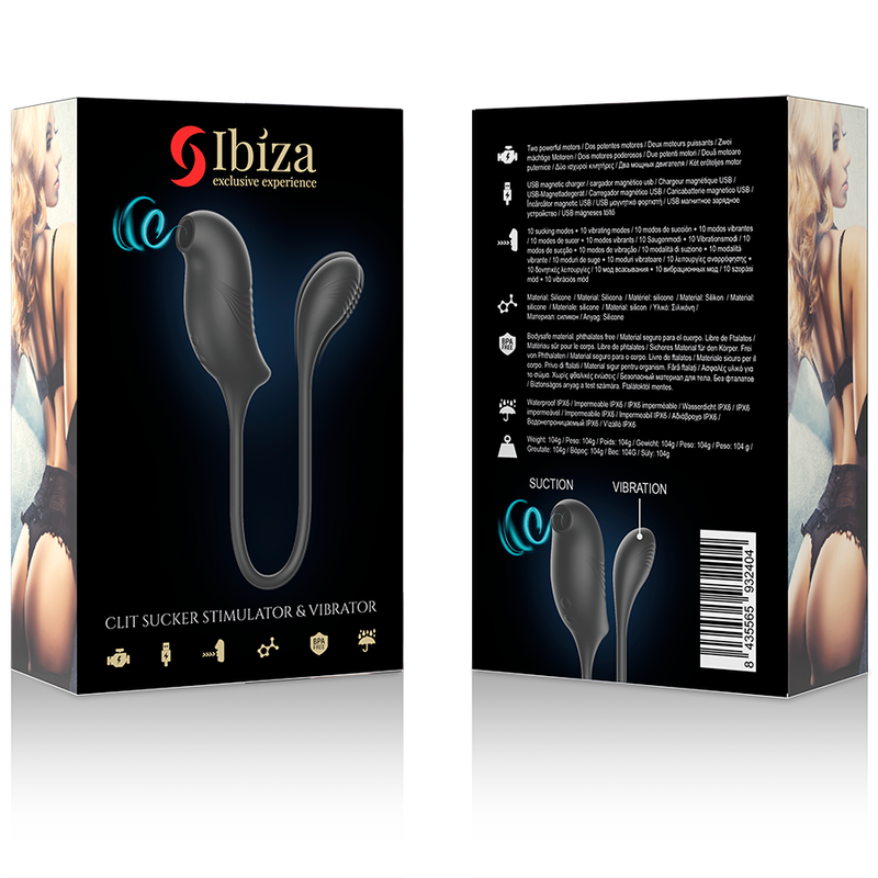 IBIZA - STIMULATEUR AVEC ASPIRATION ET VIBRATION MAGIQUES DU CLITORIS