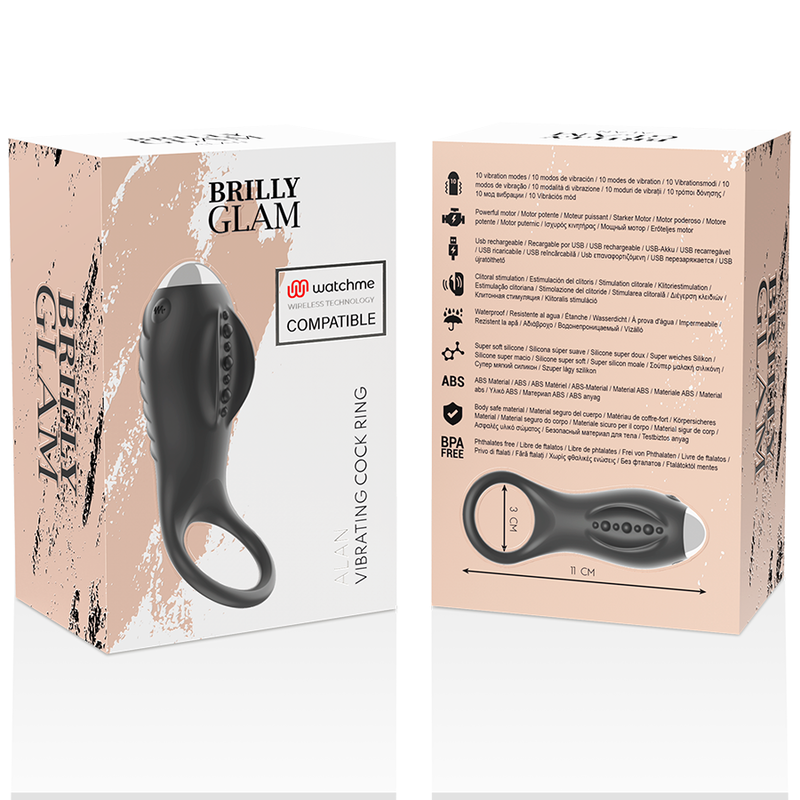 BRILLY GLAM - ALAN COCK RING WATCHME COMPATIBLE AVEC LA TECHNOLOGIE SANS FIL