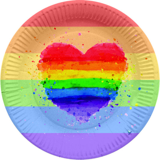 PRIDE - SET 8 ASSIETTES AVEC DRAPEAU LGBT