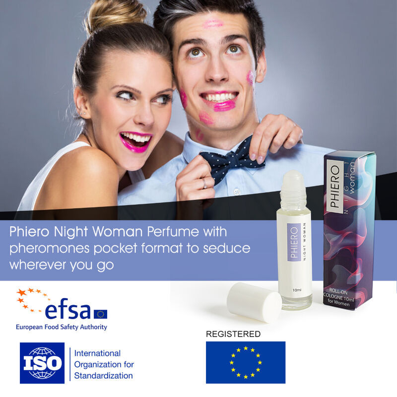 500 COSMÉTIQUES - FEMME DE NUIT PAR PHIERO. PARFUM AUX PHÉROMONS EN FORMAT ROLL-ON POUR FEMME