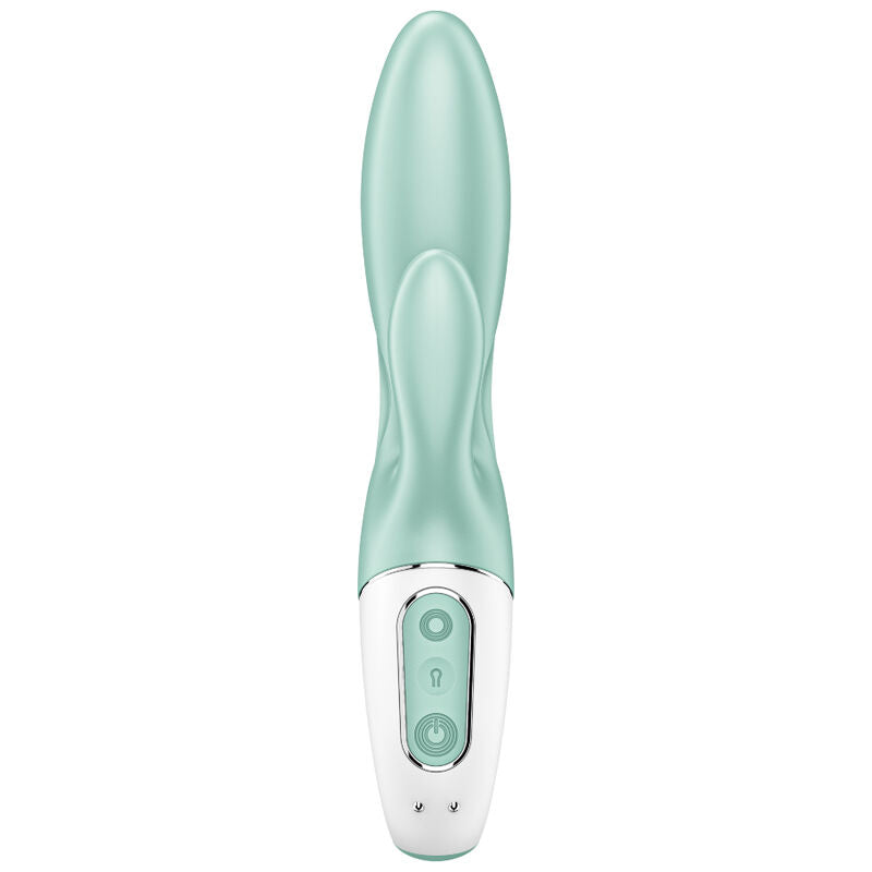 SATISFYER - APP GONFLABLE RABBIT VIBRATEUR POMPE À AIR BUNNY 5+ VERT