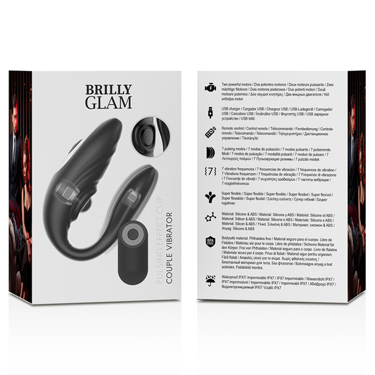 BRILLY GLAM - PAIRE DE BOUTON POUSSOIR ET TÉLÉCOMMANDE VIBRANTE