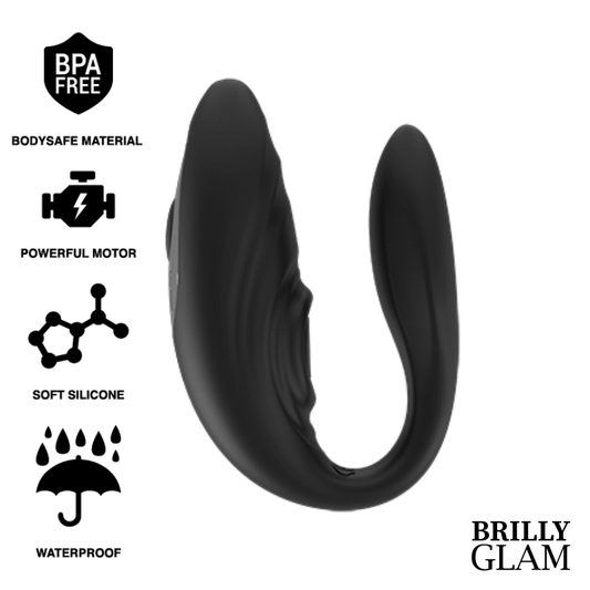 BRILLY GLAM - PAIRE DE BOUTON POUSSOIR ET TÉLÉCOMMANDE VIBRANTE