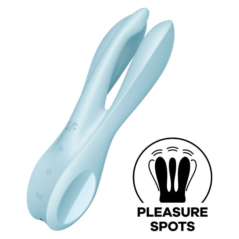 SATISFYER - VIBRATEUR BLEU TROIS 1