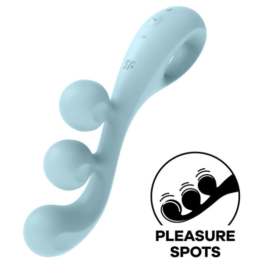 SATISFYER - MULTI VIBRATEUR TRI BALL 2 BLEU