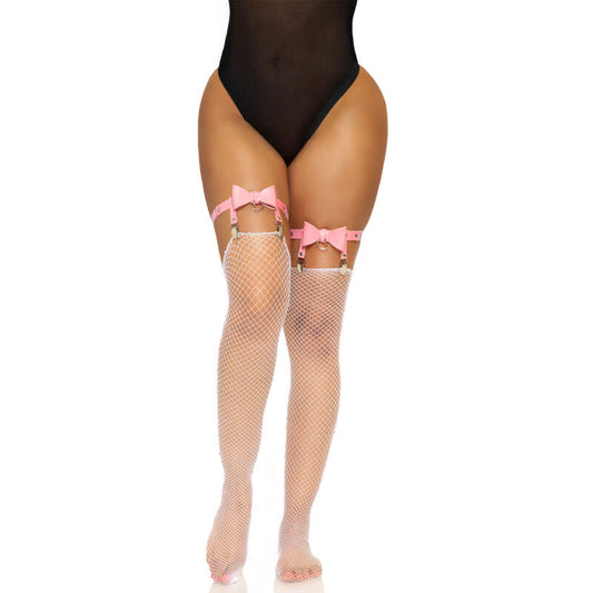 LEG AVENUE - LIGUERO ALTO DE CUERO VEGANO TALLA ÚNICA - NOIR