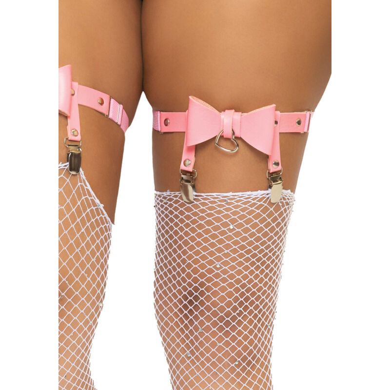 LEG AVENUE - LIGUERO ALTO DE CUERO VEGANO TALLA ÚNICA - NOIR