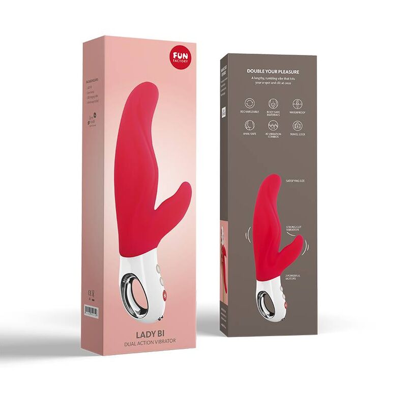 FUN FACTORY - DOUBLE VIBRATEUR LADY BI INDIA ROUGE