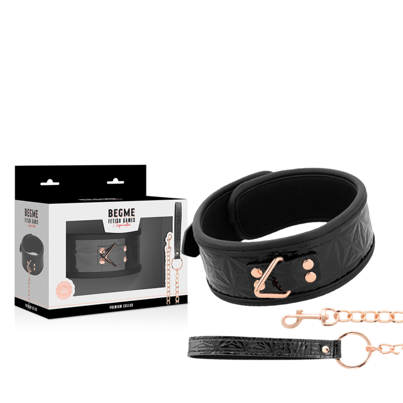 BEGME - COLLIER EN CUIR VÉGAN PREMIUM BLACK EDITION