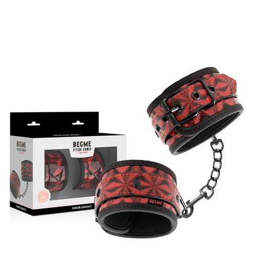BEGME - MENOTTES PREMIUM ÉDITION ROUGE AVEC DOUBLURE NÉOPRÈNE