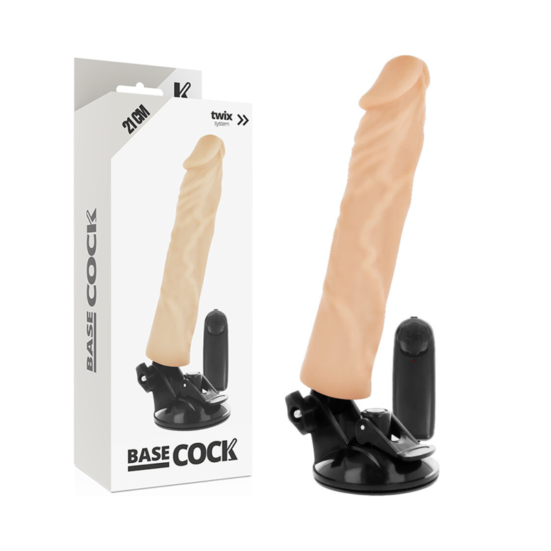 BASECOCK - VIBRATEUR RÉALISTE AVEC TÉLÉCOMMANDE NATURELLE 21 CM -OU- 4 CM
