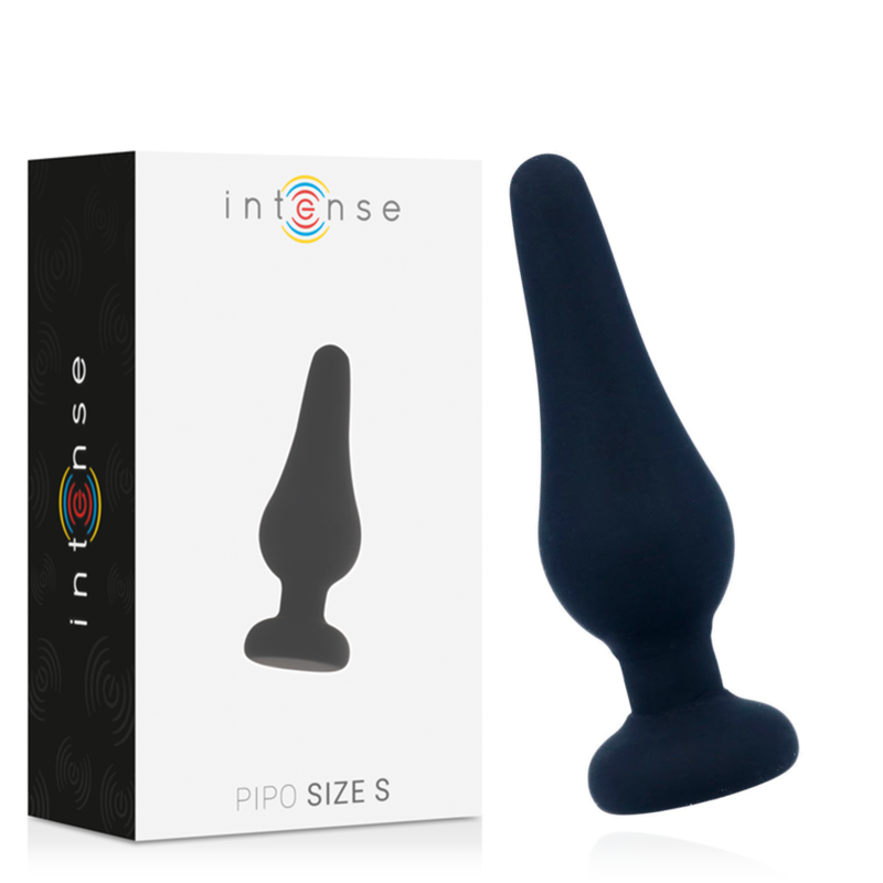 INTENSE - PLUG ANAL EN SILICONE NOIR PIPO S 9,8 CM