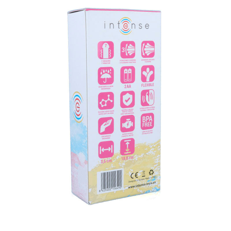 INTENSE - VIBRATEUR OSCILLANT SUSY EN SILICONE RABBIT ROSE
