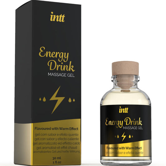 INTT MASSAGE & ORAL SEX - GEL DE MASSAGE AVEC BOISSON ÉNERGÉTIQUE ARÔMÉE ET EFFET RÉCHAUFFANT