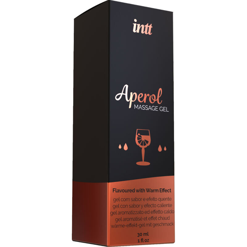 INTT MASSAGE & ORAL SEX - GEL DE MASSAGE APEROL À EFFET CHALEUR INTENSE