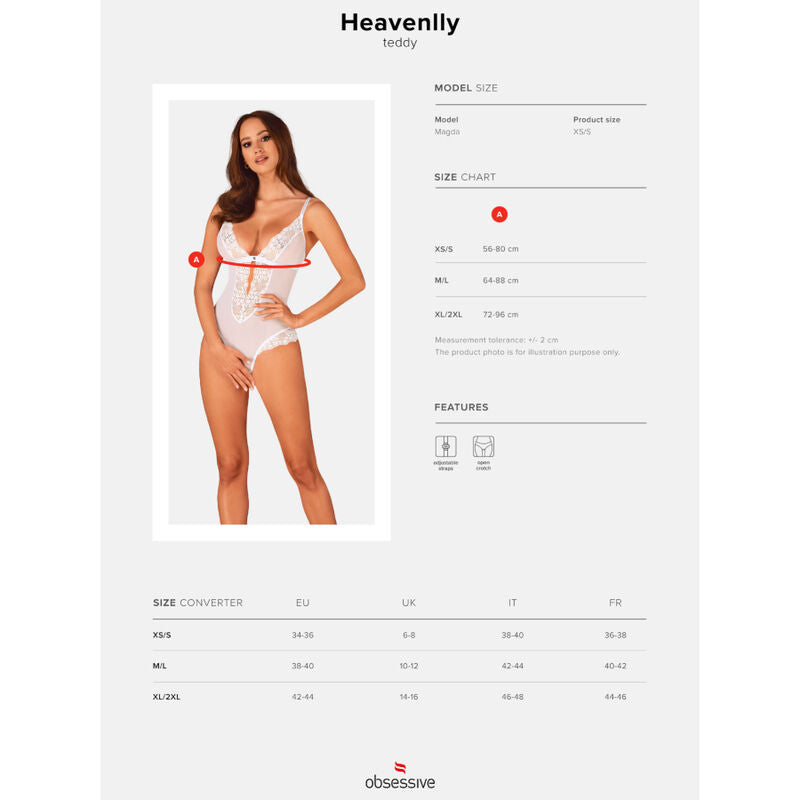 OBSESSIVE - TEDDY CELESTE SANS SUPPORT XS/S