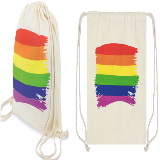 PRIDE - SAC À DOS AVEC DRAPEAU LGBT EN COTON