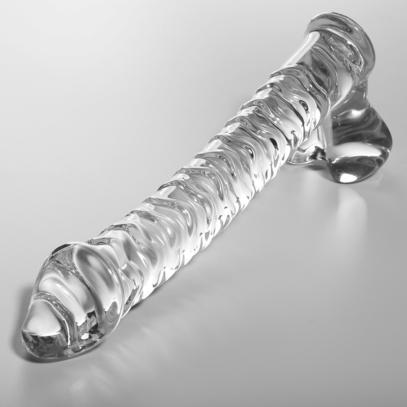 SÉRIE NEBULA PAR IBIZA - MODÈLE 23 GODE EN VERRE BOROSILICATE TRANSPARENT 21,5 CM -OU- 4 CM