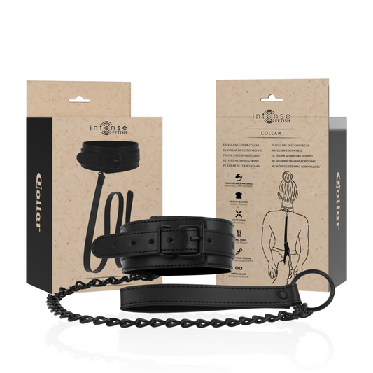 INTENSE - COLLIER EN CUIR VÉGAN FÉTICHE