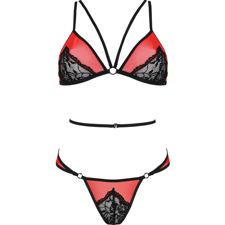 PASSION - ENSEMBLE PIVOINE LIGNE ÉROTIQUE ROUGE S/M