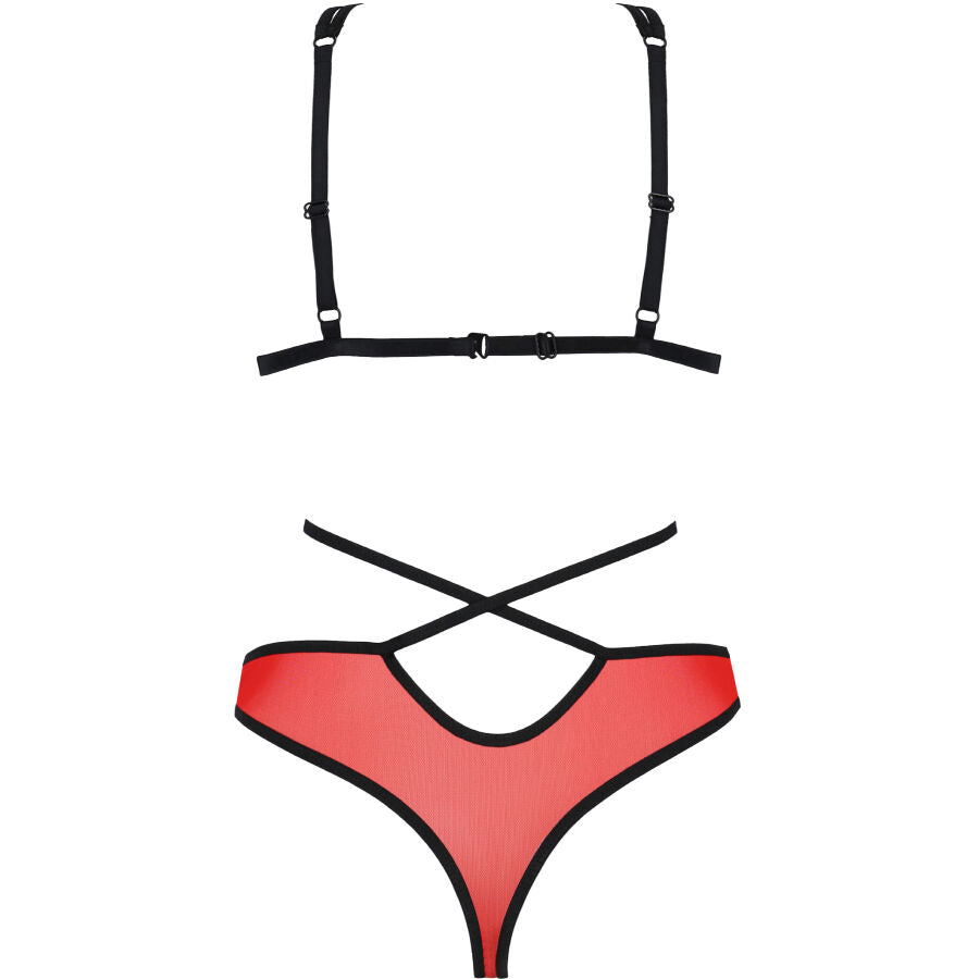 PASSION - ENSEMBLE PIVOINE LIGNE ÉROTIQUE ROUGE S/M