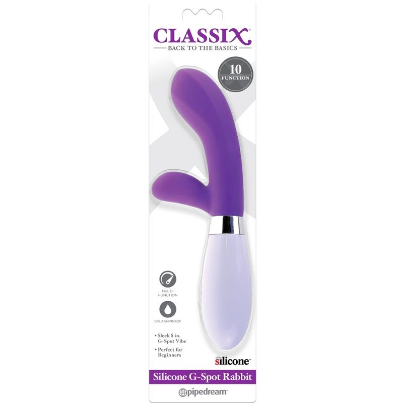 CLASSIX - VIBRATEUR POINT G LAPIN EN SILICONE VIOLET