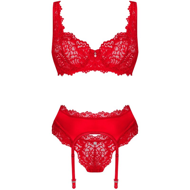 OBSESSIVE - ENSEMBLE AMOR CHERRIS 3 PIÈCES S/M
