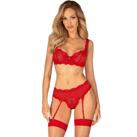 OBSESSIVE - ENSEMBLE AMOR CHERRIS 3 PIÈCES S/M