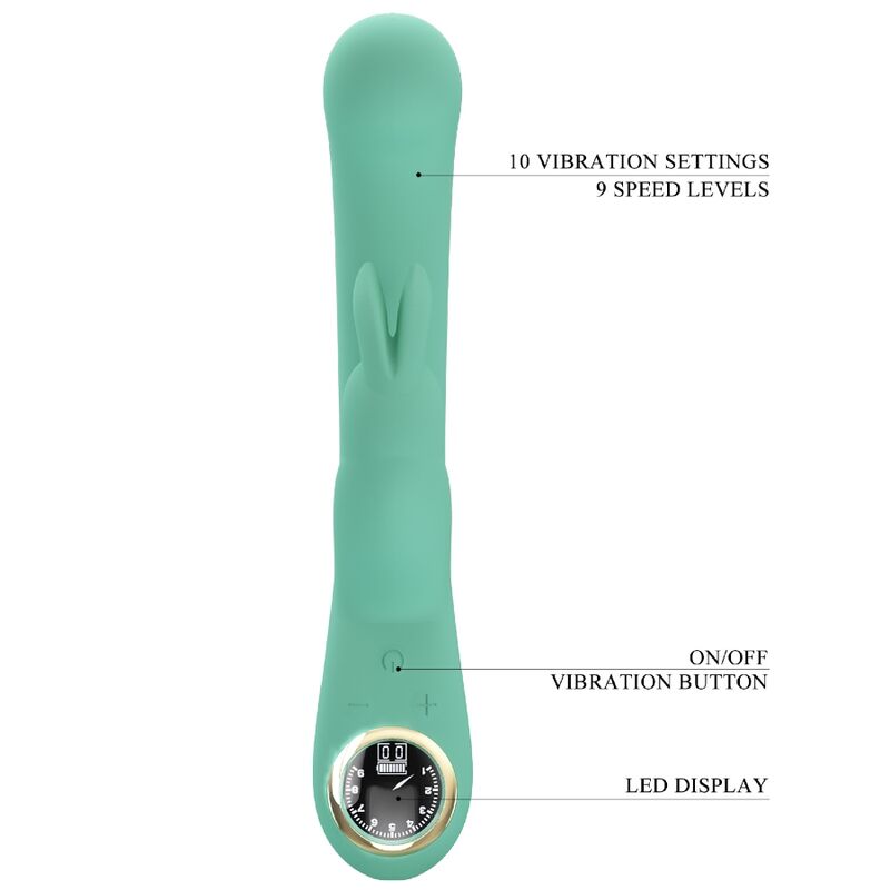 PRETTY LOVE - VIBRATEUR LAMAR LAPIN ET G-SPOT VERT