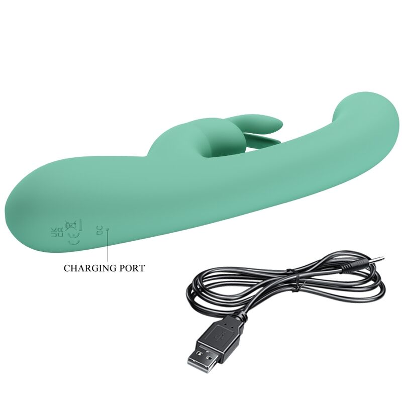 PRETTY LOVE - VIBRATEUR LAMAR LAPIN ET G-SPOT VERT