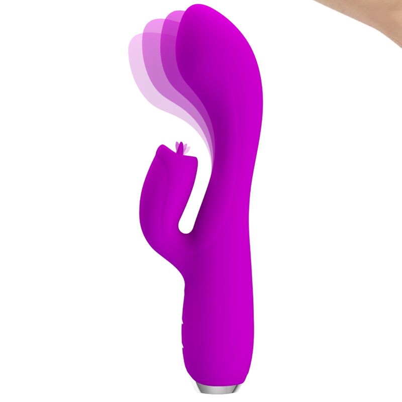 PRETTY LOVE - VIBRATEUR RECHARGEABLE GLORIA RABBIT-VIOLET IMPERMÉABLE