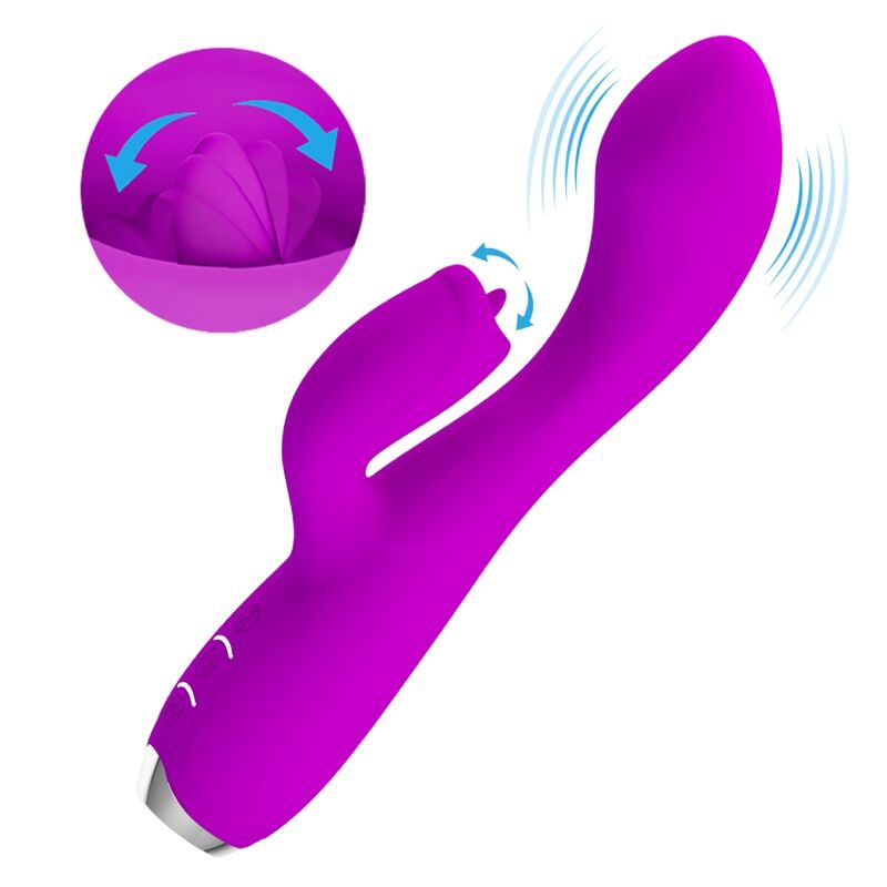 PRETTY LOVE - VIBRATEUR RECHARGEABLE GLORIA RABBIT-VIOLET IMPERMÉABLE