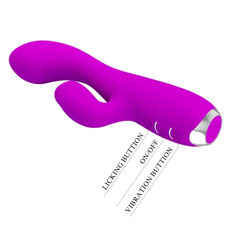 PRETTY LOVE - VIBRATEUR RECHARGEABLE GLORIA RABBIT-VIOLET IMPERMÉABLE
