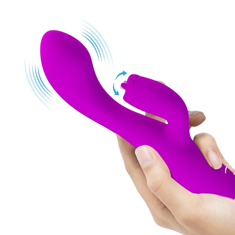 PRETTY LOVE - VIBRATEUR RECHARGEABLE GLORIA RABBIT-VIOLET IMPERMÉABLE