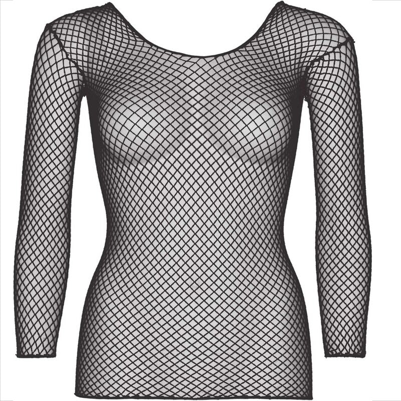 LEG AVENUE - T-SHIRT NOIR À MANCHES LONGUES EN MAILLE