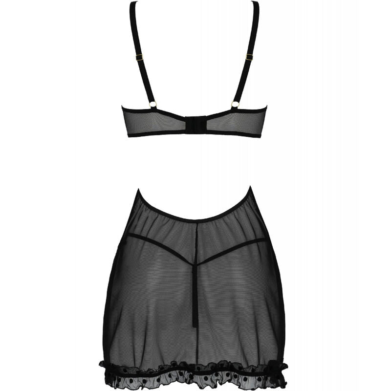 PASSION - CHEMISE MARINA ET STRING NOIR S/M